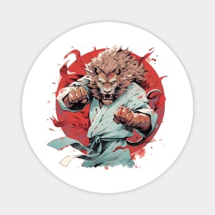 karate lion Magnet